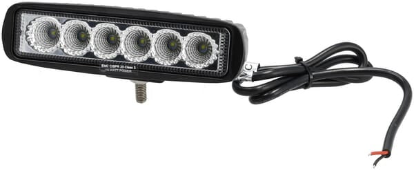 KRAMP Arbeitsscheinwerfer LED, 18W, 1620lm, rechteckig, weiß, 160x60x70mm, Spot, Kramp - 1 Stück - LA10902