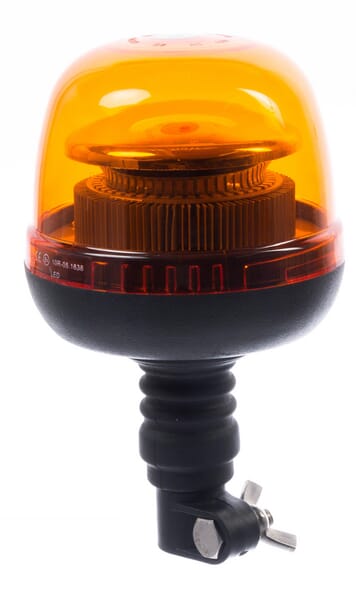KRAMP Warnleuchte LED, 24W, 12-24V, bernstein, Flexible Rohrstutzenbefestigung, Ø 128mm, Kramp LA20020