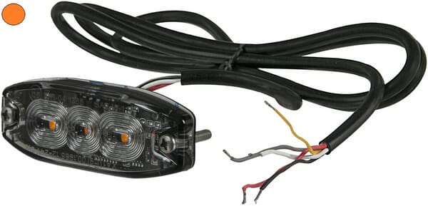 KRAMP Warnblitzer, bernsteinfarben, 3 LEDs LA20073