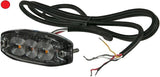 Flashing light LED, rectangular, 10/30V, red, 82x30x9mm, 3 LEDs, Kramp