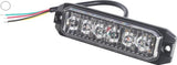 Flashing light, 6 LEDs, white