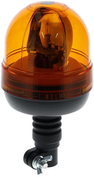 KRAMP Rotating beacon Halogen, 55W, 12V, amber, flexible pole mount, diameter  127mm x240mm, Kramp - 1 Stück - LA250101