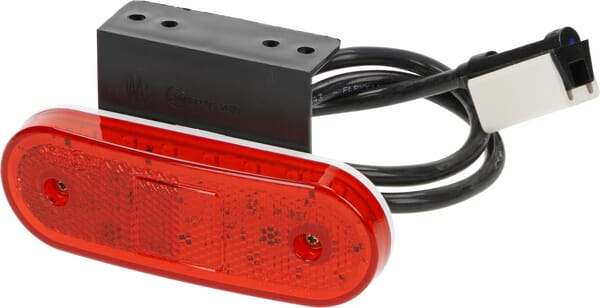 KRAMP Hintere Positionsleuchte rechteckig mit  Jaegeranschlussmit Halter LED 12-24V KRAMP LA30117