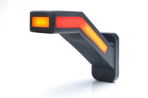 KRAMP Begrenzungsleuchte LH LED, 12-24V, 184,9x58x145,5mm, Blinklicht dynamisch, Kramp LA30164INDX