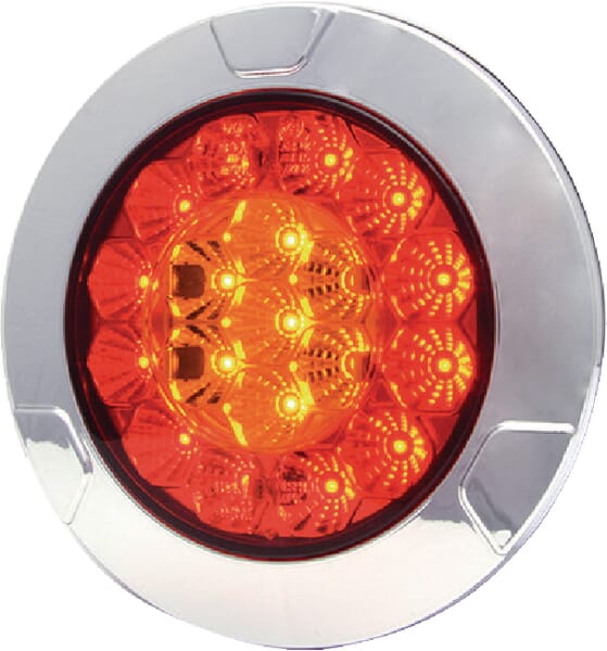 KRAMP Rücklicht multifunktional rund silber 5 pins LED 12-24V KRAMP LA40004