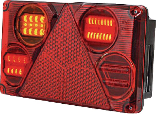 KRAMP Rücklicht multifunktional Rechteck 5 pins links LED 12-24V KRAMP LA40026