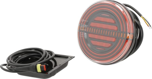 Feu arrière multifonction LED, rond, 12V (résistance intégrée), Ø 142 mm, Kramp