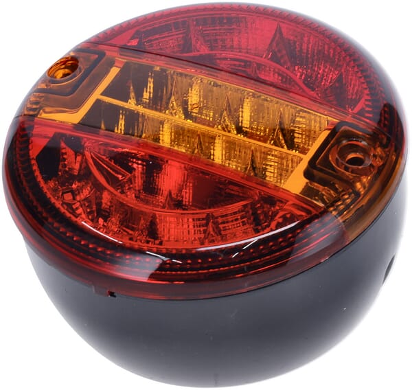 KRAMP Multifunktions-Rücklicht LED, rund, 12-24V, Ø 140mm, "hamburger", Kramp - 1 Stück - LA40089