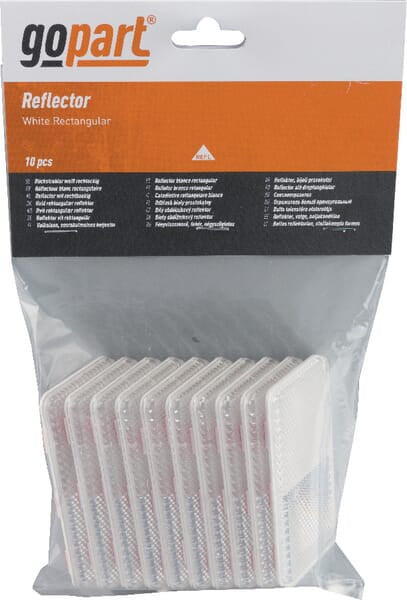 KRAMP Reflektor, weiß, rechteckig - 10 Stück LA75004