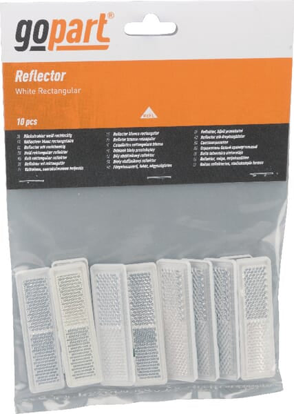 KRAMP Reflektor, weiß, rechteckig - 10 Stück LA75007