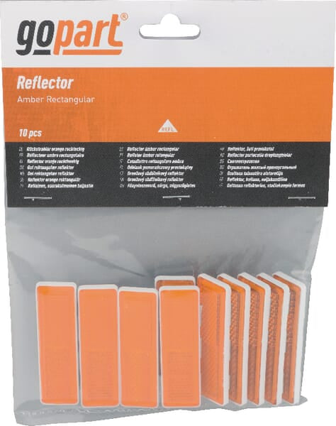 KRAMP Reflektor, Orange, rechteckig - 10 Stück LA75008