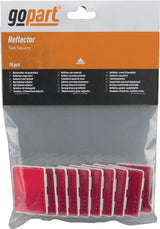 KRAMP Reflektor, rot, quadratisch - 10 Stück LA75012