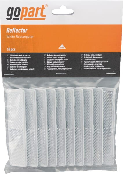 KRAMP Reflektor, weiß, rechteckig - 10 Stück LA75013