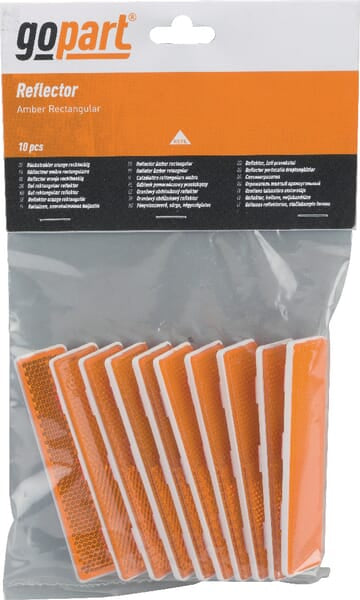 KRAMP Reflektor, Orange, rechteckig - 10 Stück LA75014