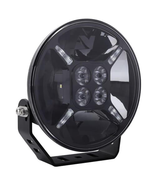 KRAMP Fahrscheinwerfer, LED, 60 W, rund, 9-36 V, Ø180 mm, Fernlicht/Abblendlicht, duale Parkleuchte, Kramp LA80040