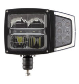 Driving light, LED, 38W, rectangular, 12-24V, 229x150x80mm, heated, high beam/low beam, flexible, anti-snow, cramp