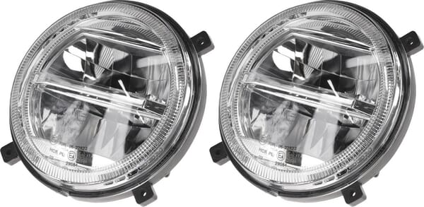 KRAMP Scheinwerfer LED, 22/21W, rund, 9-36V, Ø140mm, Fernlicht/Abblendlicht, H4 Stecker, Paar, Kramp LA80055