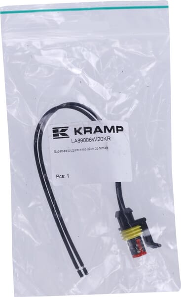 KRAMP Satz Superseal 2-polige Steckverbinder Stecker vorverdrahtet 20cm Buchse - 1 Set - LA89006W20KR
