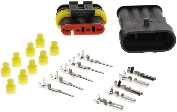 KRAMP Satz Superseal 4-polige Steckverbinder Stecker + Buchse - 1 Set - LA890PAIR4PKR