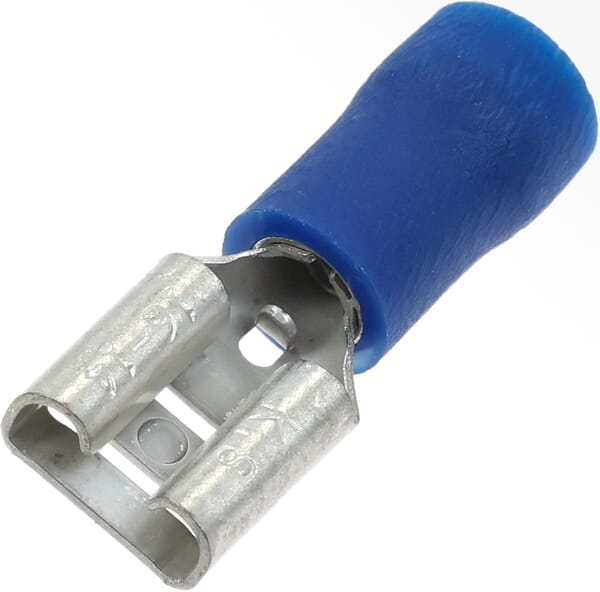 KRAMP Flachsteckerhülse blau, 1.5-2.5mm² 6.3x0.8mm (100x) - 100 Stück - LA9015CKR