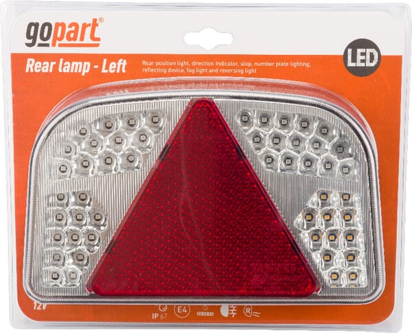 gopart Multifunktionsleuchte LH LED, rechteckig, 12V, 244x149x48mm, Bajonett 7-polig LA91260L