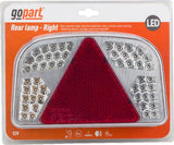 gopart Multifunktionsleuchte RH LED, rechteckig, 12V, 244x149x48mm, Bajonett 7-polig LA91260R