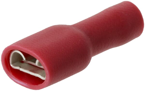 KRAMP Flachsteckerhülse, rot, 0,5-1mm² 6,4x0,8mm (100x) - 100 Stück - LA9150CKR