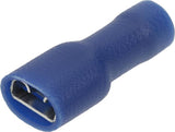 Manchon de connecteur plat bleu isolé 6,3 mm - 100 pièces