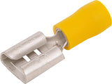 KRAMP Klemme, flach, Buchse, gelb, 4-6 mm², 9,4x1,2 mm (50x), Kramp - 50 Stück LA9245KR