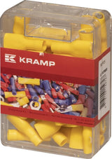 KRAMP Klemme, flach, Buchse, gelb, 4-6 mm², 6,4x0,8 mm (50x), Kramp - 50 Stück LA9380KR