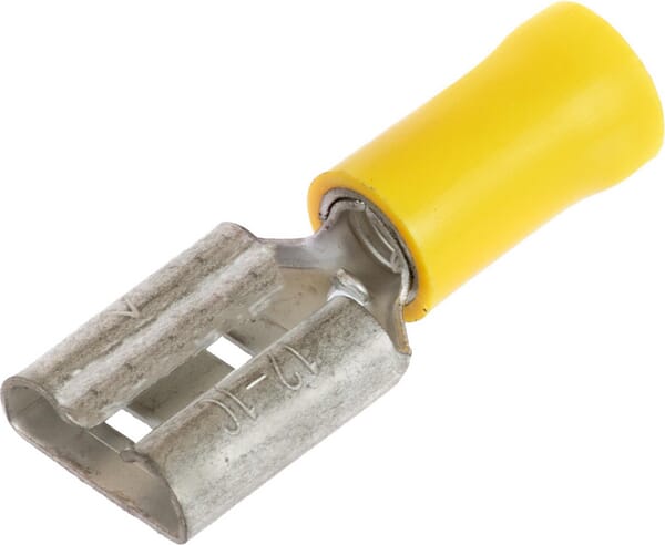 KRAMP Flachstecker, Crimpanschluss, gelb, 9,3x1,2 - 25 Stück LA9381KR