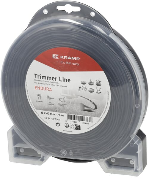Nylon Line Trimmerschnur Ø2,4x78m, Oval Twist, schwarz, Kramp Endura - 1 Stück - NL2478ERKR