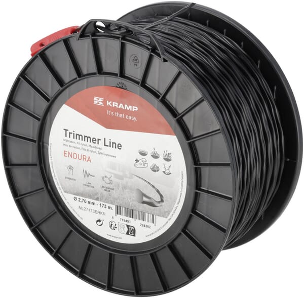 Nylon Line Trimmerschnur Ø2,7x173m, Ovaldrehung, schwarz, Kramp Endura - 1 Stück - NL27173ERKR