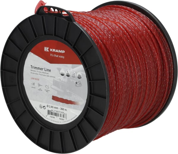 KRAMP Mähfaden Ø 2.65mm 360m gedreht geräuscharm rot Kramp NL27360TCKR