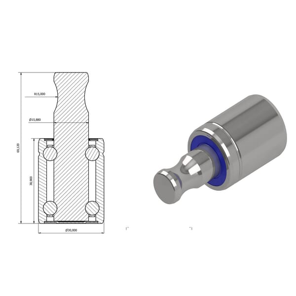 KRAMP Lager für Druckrolle NWB20715