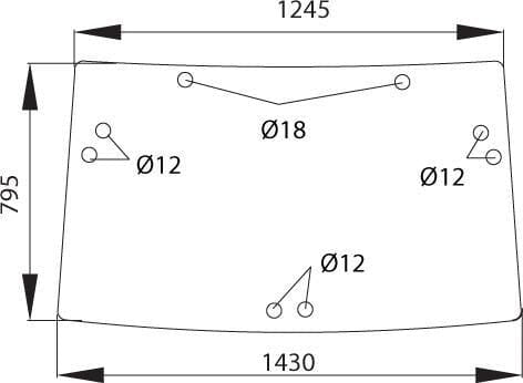 KRAMP Heckscheibe oben R110990N