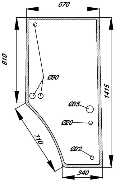 KRAMP Türscheibe R131164N