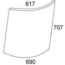 KRAMP Frontscheibe oben links R50755N