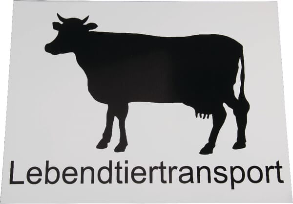 KRAMP Warnschild Tiertransport R8020