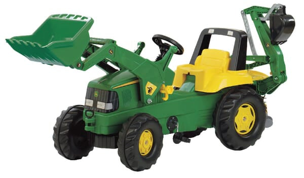 John Deere Trac avec chargeur frontal et pelle rétro