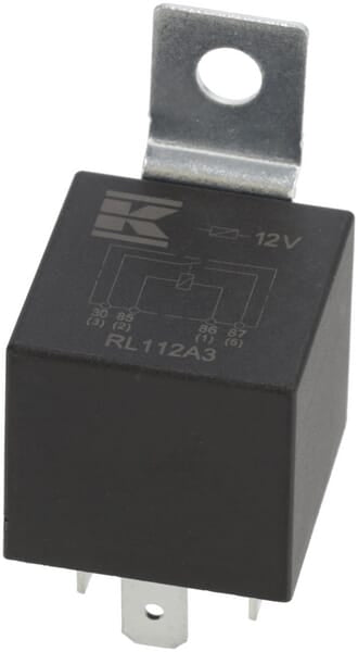 Mini relais 12V, normalement ouvert, 40A, avec support