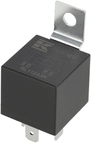 KRAMP Relais 12V, normalerweise offen, 40A, mit Widerstand, mit Halter RL112A3R