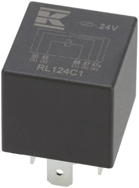 KRAMP Mini-Relais 24V, Wechsler, 30A/40A, ohne Halter RL124C1