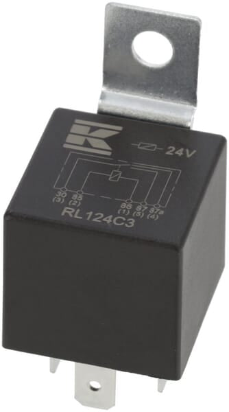 Mini relais 24V, inverseur, 30A/40A, avec support
