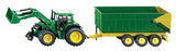 Siku John Deere mit Frontlader und Anhänger S01843