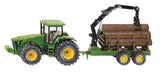 Siku John Deere + Holztransp.wagen S01954