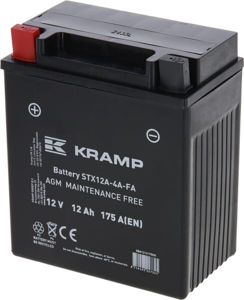 KRAMP Batterie 12V 12Ah 175A geschlossen Kramp - 1 Stück - SBA1212175KR
