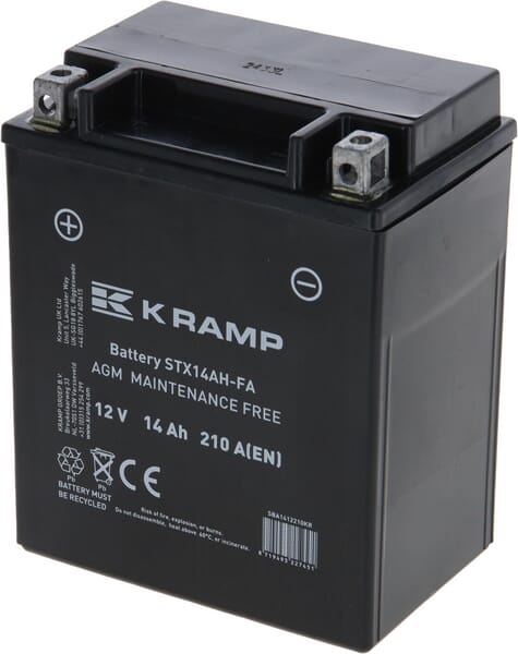 KRAMP Batterie 12V 14Ah 210A geschlossen Kramp - 1 Stück - SBA1412210KR