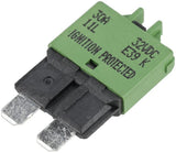 KRAMP Sicherung Manuelle thermische Rückstellung 28V 30A Länge 34,4mm grün E.T.A SI25030