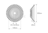 KOTI Freischneider Unkrautbürste 200x80 Stahl, Ø20/25.4 SRKO230001